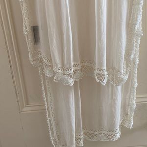 Emporio Armani silk chiffon, pearl and bead shawl.